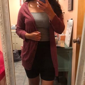 Burgundy cardigan